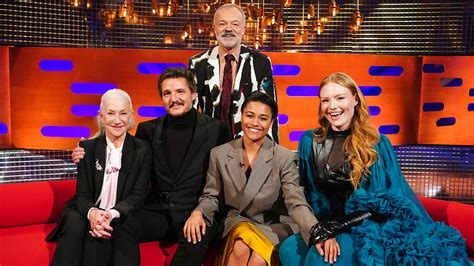 graham norton episodes I don’t know how to link but I loved the episode with Jodie Foster, Russell Crowe, Ryan Gosling and Greg Davies